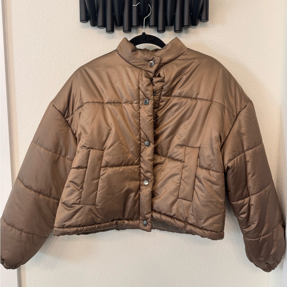 Brown Women's Puffer Jacket